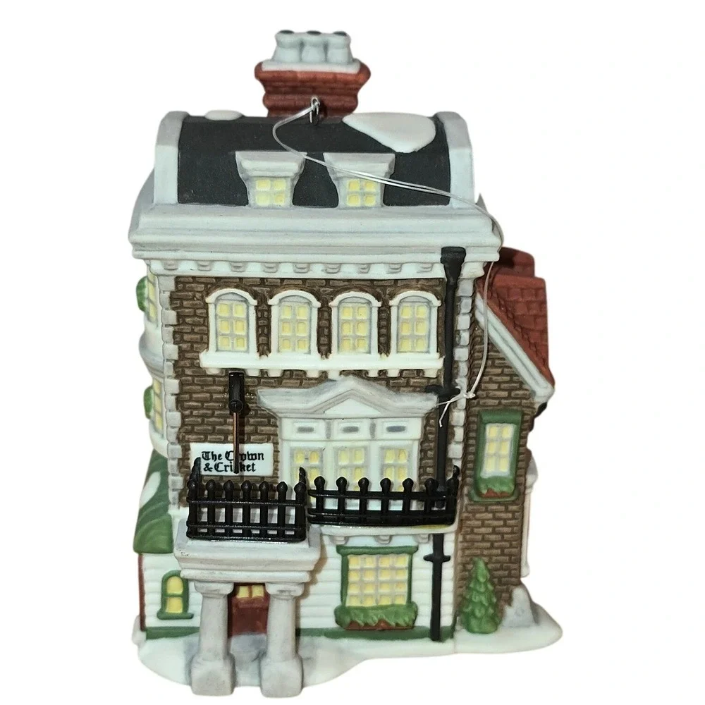 Department 56 The Crown & Cricket‎ Inn 1992 Collectors Ed Christmas Ornament VTG